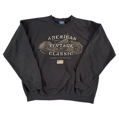 Moletom preto unissex American Vintage clássico Freedom on the Open Road médio - Imagem 1 de 3