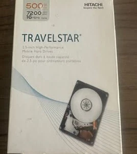 Hitachi Travelstar 2.5 inch Hard Drive:7200RPM/16 MB/500GB NEW IN BOX - Picture 1 of 4