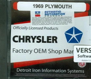 1969 ROAD RUNNER/GTX/BARRACUDA SHOP/BODY MANUAL ON CD - Bild 1 von 1