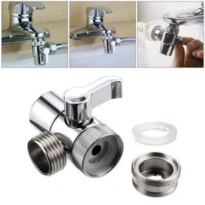 2-in-1 Brass Bidet Shower Head Diverter Valve Faucet Spout Taps T-Adapter - Picture 1 of 8