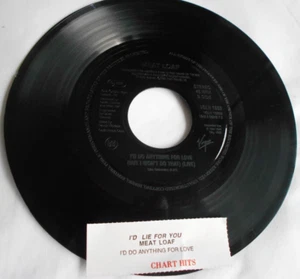 Meatloaf I'D Lie for You Mint- 1995 7" Jukebox Promo I'd Do Anything For Love - Picture 1 of 5