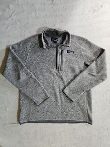 Patagonia Signature Better Sweater 1/4 Zip Pullover Fleece Womens Sz Medium Gray