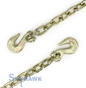 Remolque de cadena de transporte 3/8" X 16' G43 cadena de transporte cadena de remolque y ganchos Clevis - Imagen 1 de 2