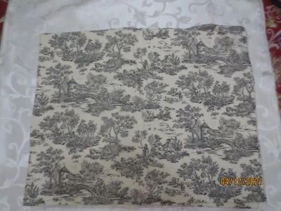 Tela de toile vintage de 1 yarda 24 x 44 pulgadas Mill Creek negra pastoral tema rural Foto 1 de 3