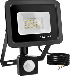 20W Fari Led Da Esterno Con Sensore Di Movimento, IP65 Impermeabile Faretto Led - Foto 1 di 12