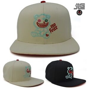 No Fear Bear New Cap  Adjustable Snapback Black Oatmeal Cap Hat Hip Hop Fashion