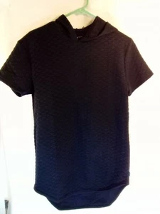 Men's sz.medium H&W BLACK 60/40 SS HOODIE SHIRT style trendy (h40) nwt - Picture 1 of 7