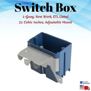 1-Gang Steckdose Schaltkasten New Work ETL 21 Cu in verstellbarer Halterung Posten - Bild 1 von 14