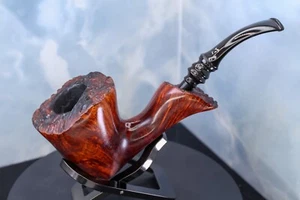 Karl ERIK KNUTE Vertical GRAIN "B" PLATEAU FREEHAND ACORN PIPE - Picture 1 of 15