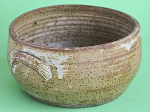 Hudson Valley HandCrafted Wood Fired Ceramic Clay Pottery Bowl w Handles 1977 - Picture 1 of 9
