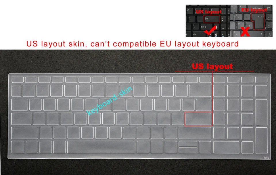 US Keyboard Skin Cover for HP 15.6"inch zhan66 Pro 15 G2/G3,450 G6 G7,455 G6 G7 - Image 1 of 4