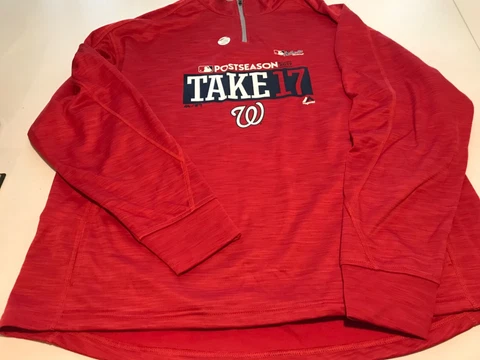 NEW WASHINGTON NATIONALS 2017 POSTSEASON 1/4 ZIP SWEATER/JACKET 2XL Cover