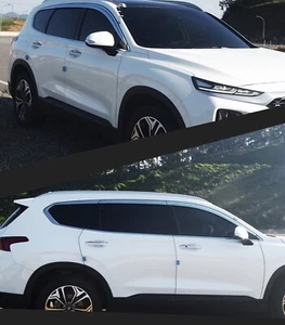 Chrome Weathershield Weather shields 6p for 08/2018 ~ 2023 Hyundai Santa Fe - Picture 1 of 7