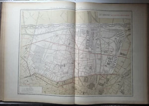 Paris 18 ème - Préfet POUBELLE Très Rare Plan de 1885 - 1/5000 (66,5 x 95,5 cm) - Bild 1 von 5