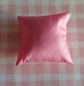 Miniature Dollhouse Accessories Pink Silky Throw PILLOWS Large 1:12th Scale - Picture 1 of 2