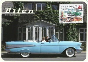Chevrolet Bel Air Cabriolet Classic Vintage Sweden Mint Maxi FDC Card 1997 - Picture 1 of 1