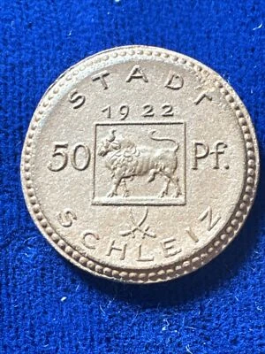 GERMANY / SAXONY 1922  Weimar Republic Porcelain 50 Pfennig Notgeld - Image 1 of 4