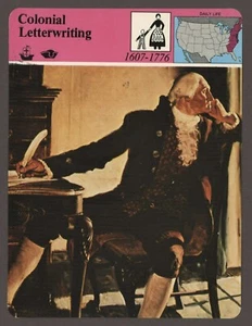 Colonial Letterwriting  Story of America Daily Life History Card - Picture 1 of 1