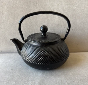 Japanese Cast Iron Pebbled Teapot With Strainer.   - Picture 1 of 5