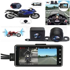 1 PC Motorcycle Car Biker Dual Action Camera Video Recorder LCD 140° Waterproof