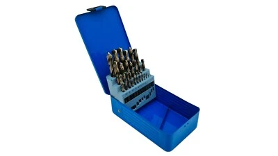 Edelstahlbohrer-Set 1-13 mm 25-tlg HSS-E Co5 Spiralbohrer VA-Stahl 135° PeTools - Bild 1 von 4