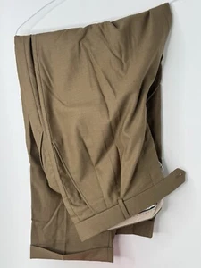 Ballin 34x30 Khaki Comfort Wool Pleated Cuffed Dress Pants - Picture 1 of 4