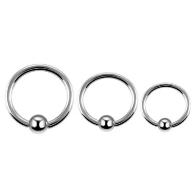 BCR PIERCING KLEMMRING TRAGUS RING LIPPEN SEPTUM NASENPIERCING OHR HELIX KUGEL - Bild 1 von 2