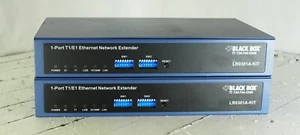 Lot of 2 Black Box LR0301A-Kit Managed T1/E1 Fast Ethernet Extender Kit - Picture 1 of 5