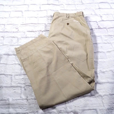 Daniel Cremiuex Classics Beige Pleated Cotton Chinos Mens Pants 40x30 - Image 1 of 4