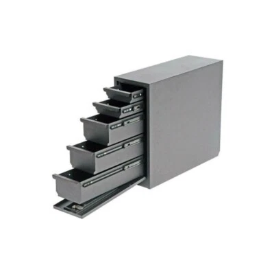 Dee Zee DZ95D Black Steel Wheel Well Tool Box w/ 5 Drawers 60" & 96" Truck Beds - Image 1 of 4