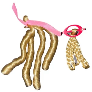 Vintage Barbie Doll Mattel Blond Ring Curls and Braids Hair Clip - Picture 1 of 2