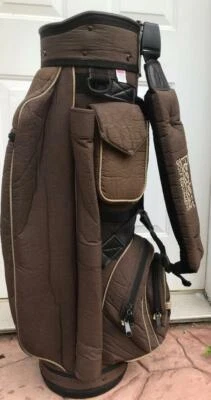 Vintage PEERLESS GOLF Cart BAG  6-Way Divider - Brown - Image 1 of 4