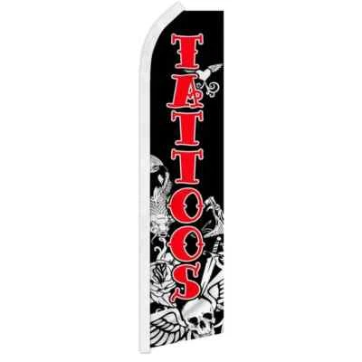 Tattoos Swooper Advertising Banner Flag for Tattoos Body Art Shops - Image 1 of 4