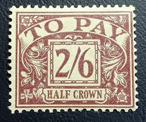 1924 GB POSTAGE DUE/TO PAY stamp. 2s6d. MVLH. Very fine. SG D18. Scott J17 - Picture 1 of 5