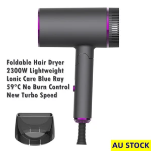 Hair Dryer Lightweight Blue Ray Lonic Hair Care Dryer 2300W High Speed No-Burn - Picture 1 of 32