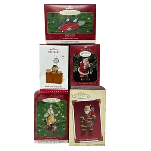 5 Hallmark Santa And Elf Christmas Ornaments  - Picture 1 of 7