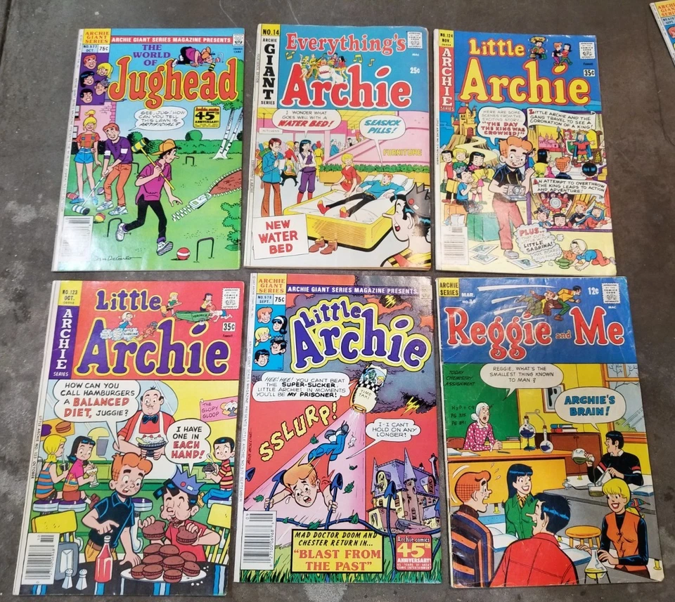 Little Archie 123 124 Giant Series Jughead 14 570 577 Reggie 34, Lot Of 6 - Image 1 of 1