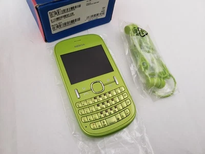 Nokia Asha 201  (Unlocked) 2.4" QWERTY Mobile Phone Green Rare - Image 1 of 4