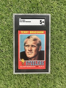 1971 Topps Terry Bradshaw Rookie Card #156 SGC 5 HOF Steelers RC EX - Picture 1 of 2