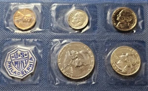 A 1957 Proof Set Silver Coins US Mint, Original Cello  - Picture 1 of 2