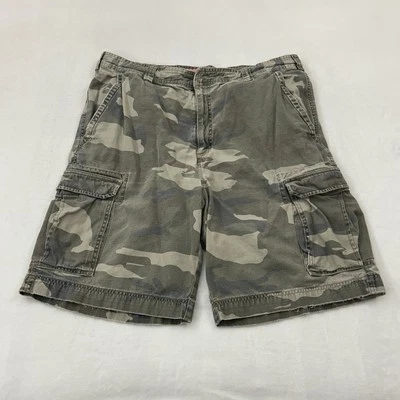Pantalones Cortos de Carga Informales Utilitarios Camuflados Ejército Militar Mossimo De Colección Para Hombres 38 Sin Botones Foto 1 de 4