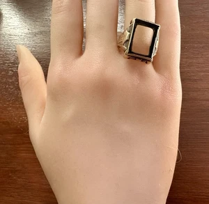 BESCHÄDIGT Vintage MCM 10k Gelbgold Herren Siegelring Gr. 10 Reparaturschrott 3,6g - Bild 1 von 10