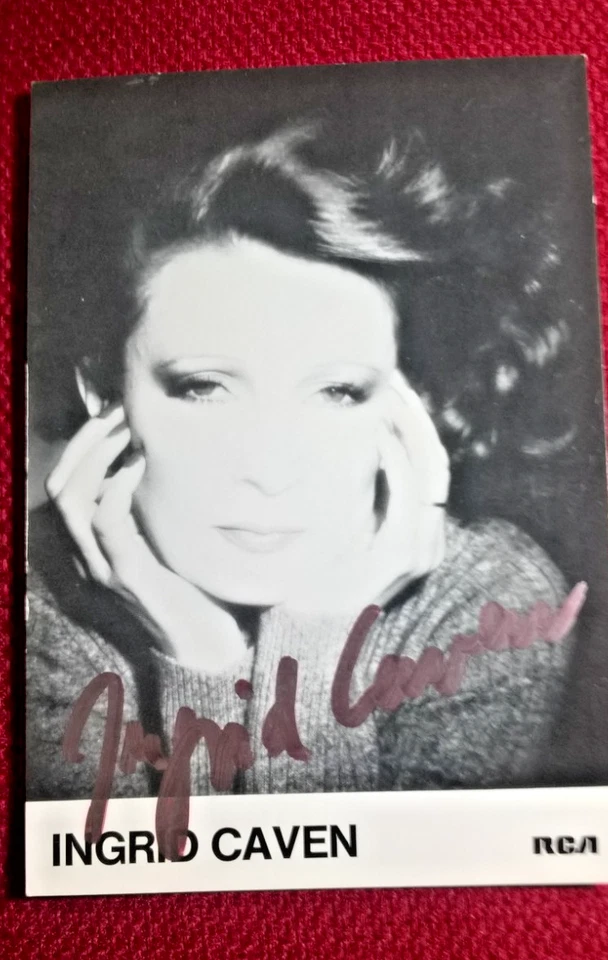Original-Autogramm von Ingrid Caven, s/w-Bild-Karte, Postkartengröße - Bild 1 von 1