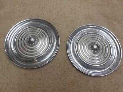 2 VINTAGE  1956 OLDSMOBILE  METAL WHEEL HUBCAPS - Image 1 of 4