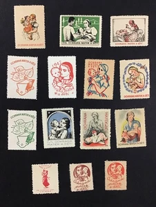 Czech Republic 1936-1946 VF MH 14 Different Charity stamps. ￼ - Picture 1 of 2