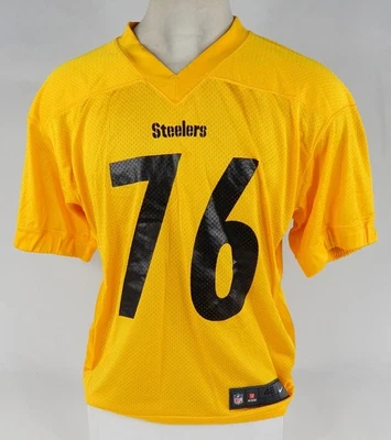 Camiseta deportiva de práctica amarilla emitida por el juego Pittsburgh Steelers #76 2017 48 DP66649 Foto 1 de 4