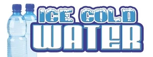 Calcomanía de concesión de agua helada embotellada letrero de menú carro remolque pegatina - Imagen 1 de 1