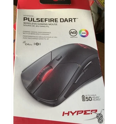 HyperX Pulsefire Haste Wireless Optical Gaming Mouse Black RGB LED Lighting New - Image 1 of 4