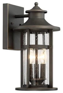 The Great Outdoors 72552-143C Highland Ridge 3 Light 15" Tall - Bronze - Picture 1 of 4