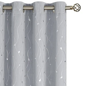 Room Darkening Curtains 72 Inches Long, Grommet Thermal Insulated Blackout Cu... - Picture 1 of 9